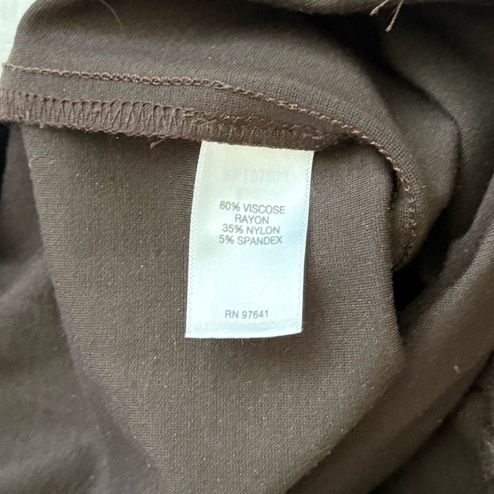 J. Jill Ponte Pull On Slim Leg Pants Stretch Brown Size M - Picture 6 of 6